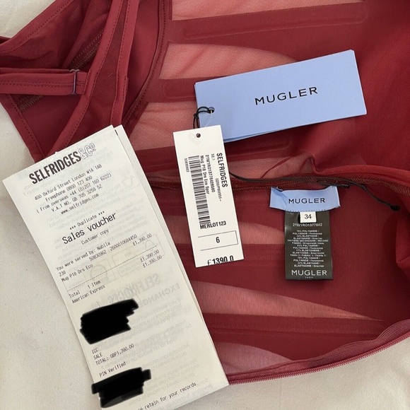 Mugler Bodice Mini Dress Red worn by Shakira FR34 / US 2 NEW WITH TAGS RRP$3118 - Picture 6 of 9